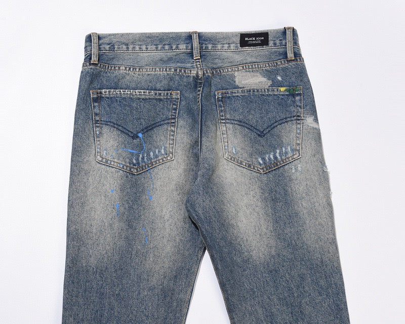 "Wavy" Flared Denim